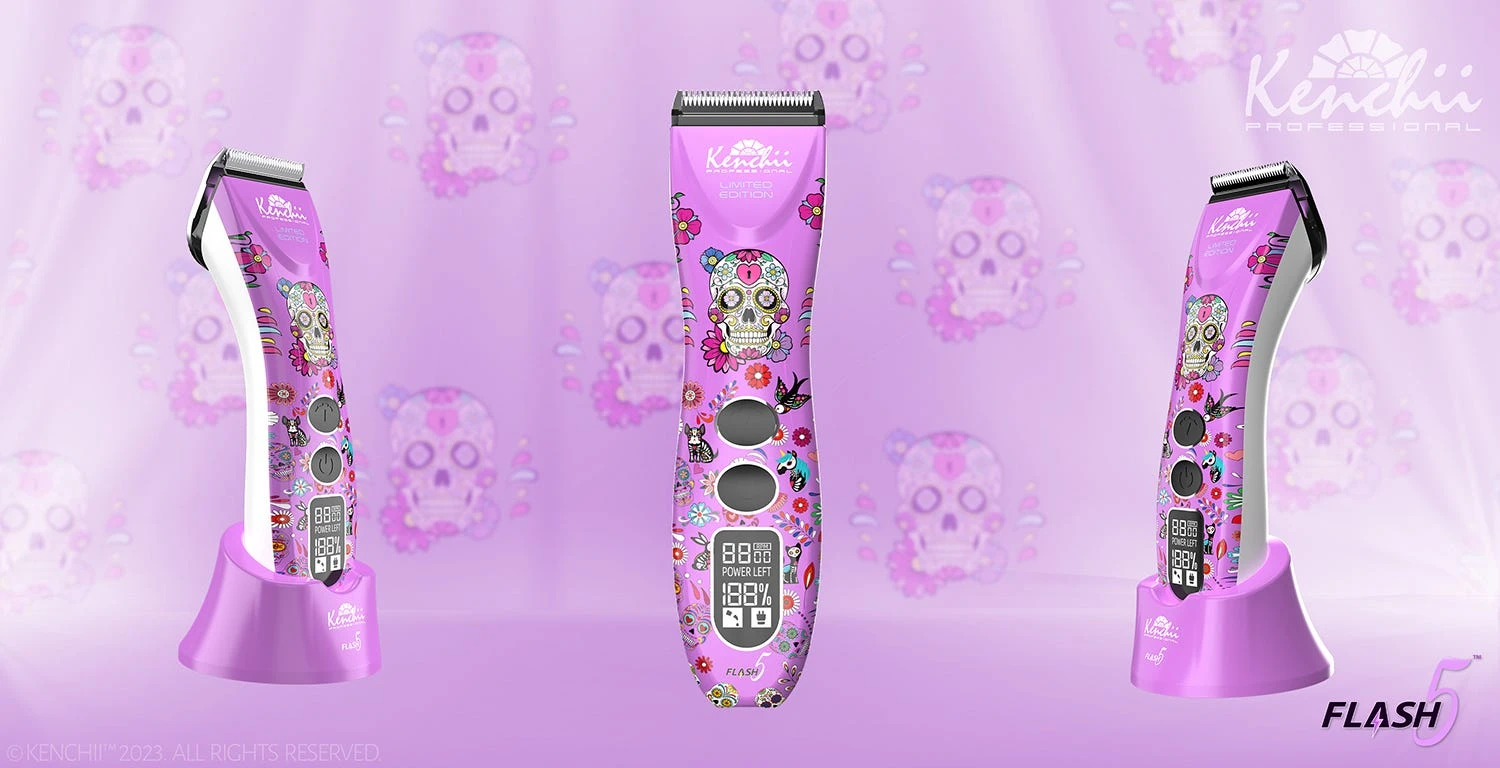 Kenchii Flash5 5-in-1 Digital Cordless Clipper Purple Dogs Edition 7 Kenchii Flash5 5-in-1 Digital Cordless Clipper Purple Dogs Edition - Image 7