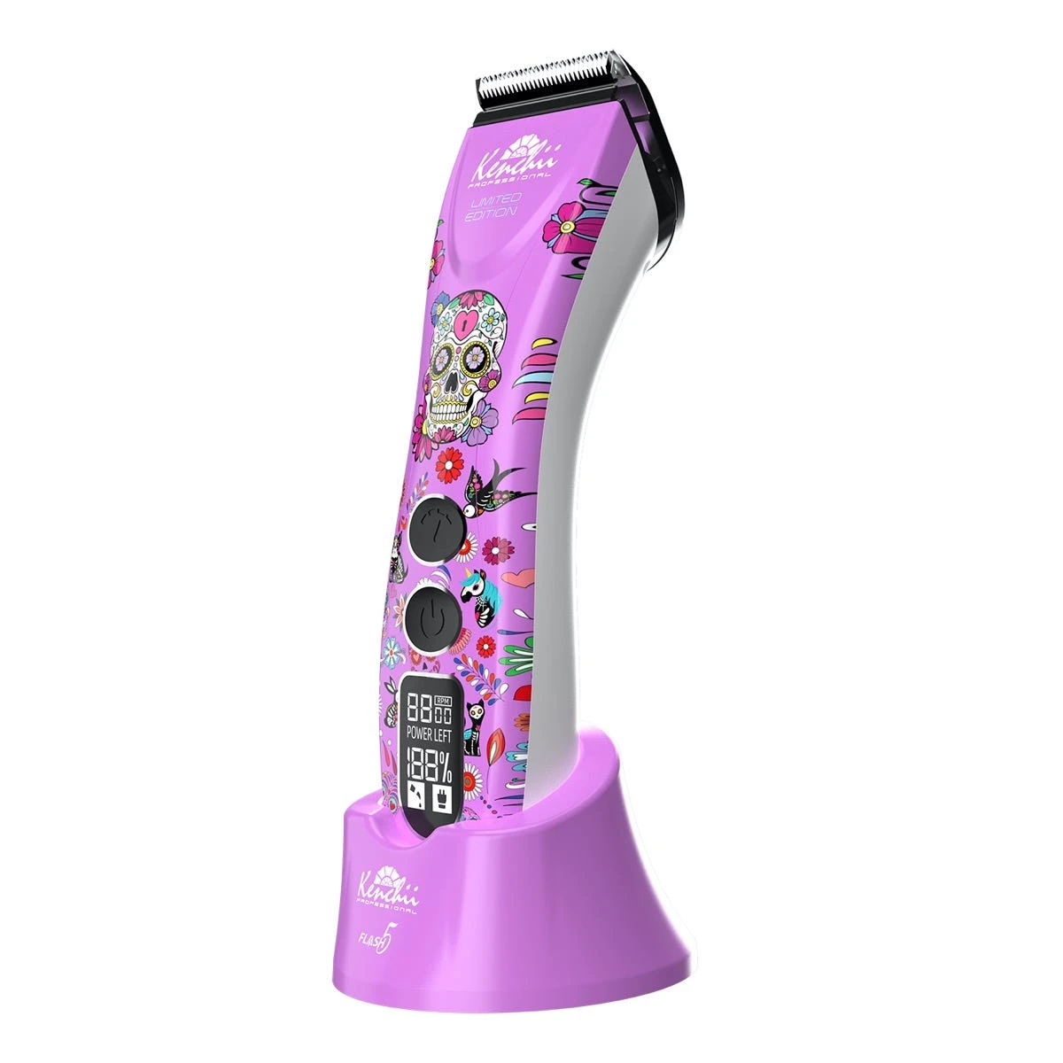 Kenchii Flash5 5-in-1 Digital Cordless Clipper Purple Dogs Edition 4 Kenchii Flash5 5-in-1 Digital Cordless Clipper Purple Dogs Edition - Image 4