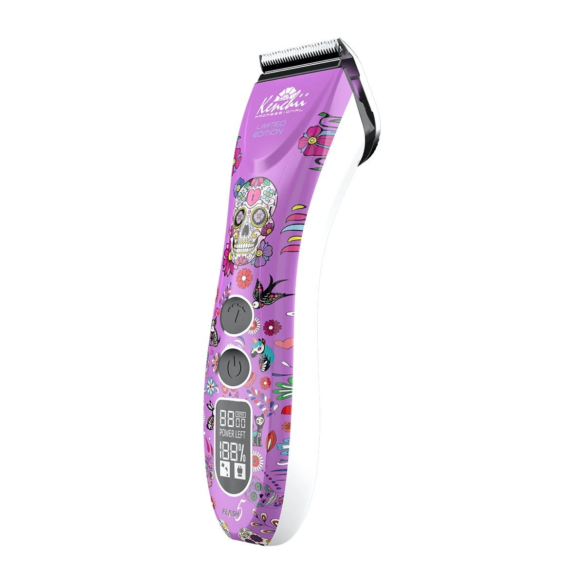 Kenchii Flash5 5-in-1 Digital Cordless Clipper Purple Dogs Edition 2 Kenchii Flash5 5-in-1 Digital Cordless Clipper Purple Dogs Edition - Image 2
