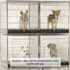 ProSelect Modular Cage W/Plastic Tray Stainless Steel -Pet Sale Store zw5500 87 4
