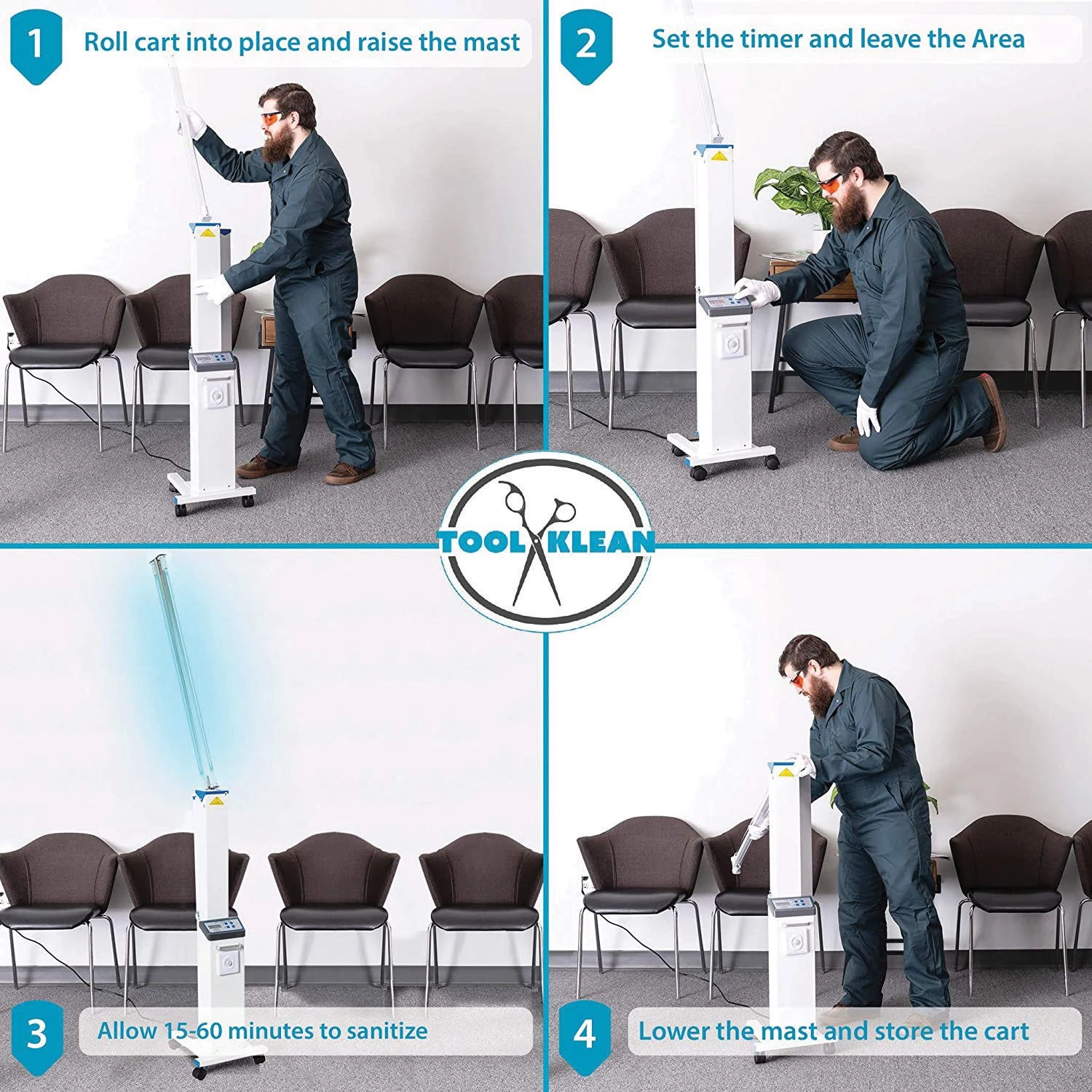 Tool Klean Rolling Cart Sanitizers 3 Tool Klean Rolling Cart Sanitizers - Image 3